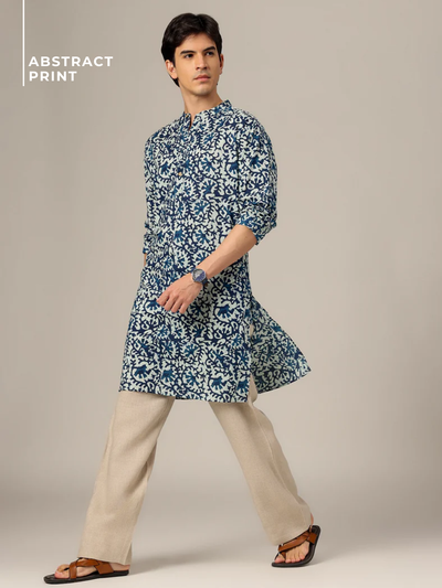 Abstract Printed  Kurta
