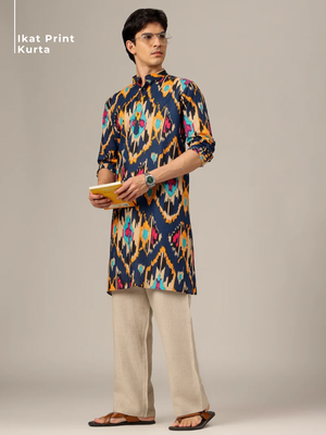 Ikat Printed Kurta