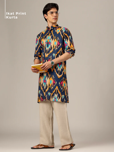 Ikat Printed Kurta