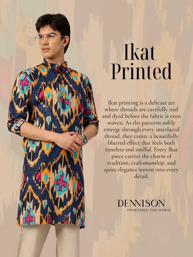 Ikat Printed Kurta