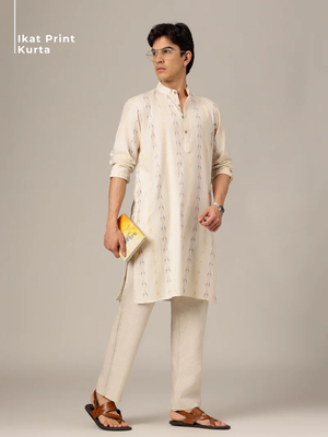 Ikat Printed  Kurta