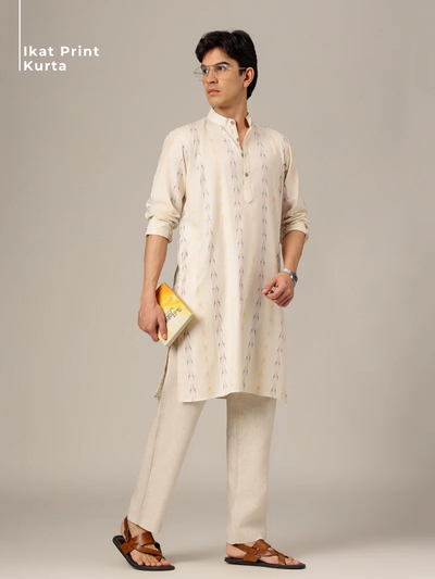 Ikat Printed  Kurta