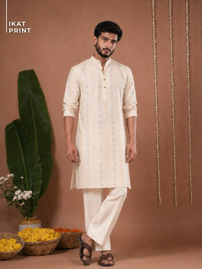 Ikat Printed  Kurta