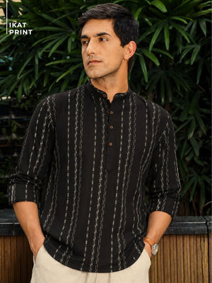 Tonal Embroidery Cotton Kurta