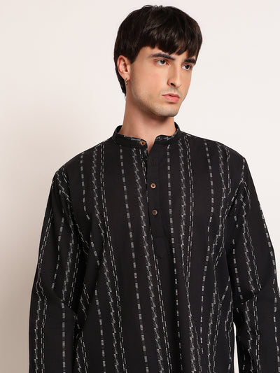 Tonal Embroidery Cotton Kurta