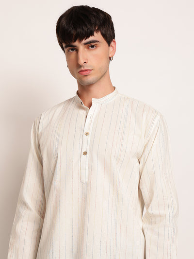 Threadwork Ethnic Cotton Kurta