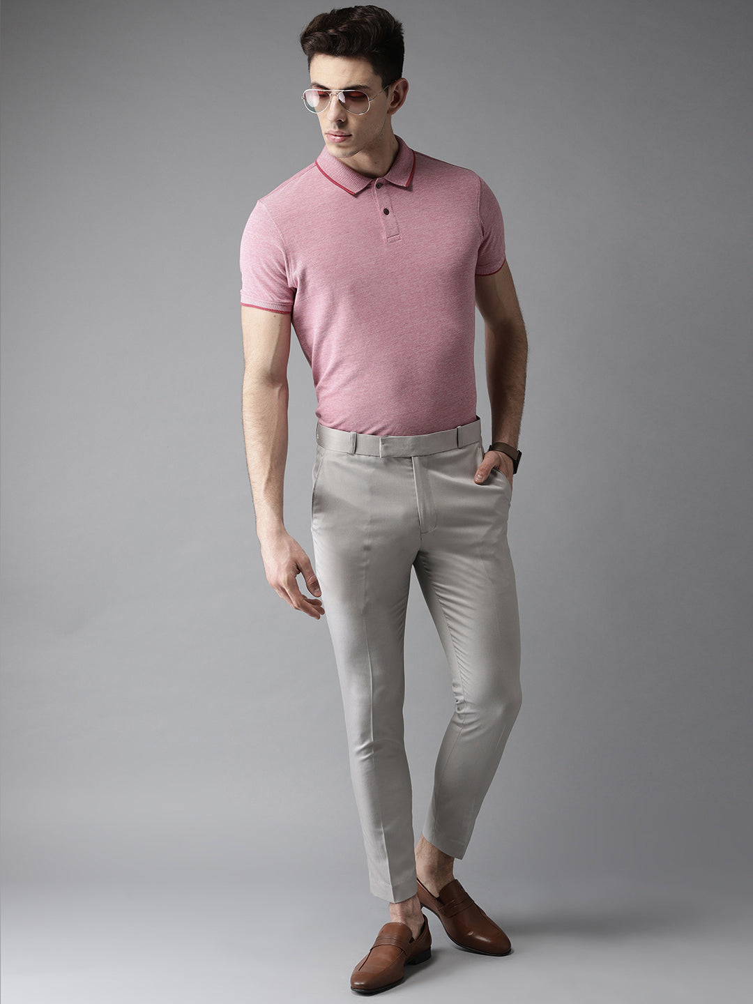 Buy Men Olive Slim Fit Solid Casual Trousers Online  704469  Allen Solly