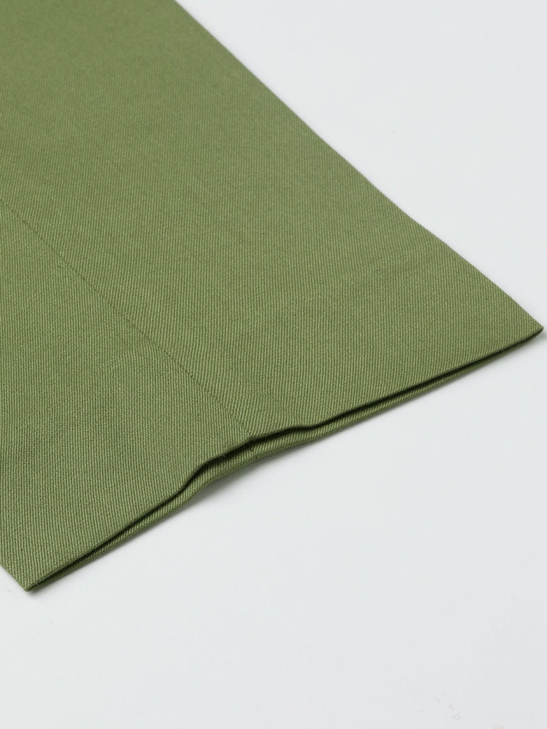 DENNISON Men Green Smart Tapered Fit Solid Smart Casual Trousers