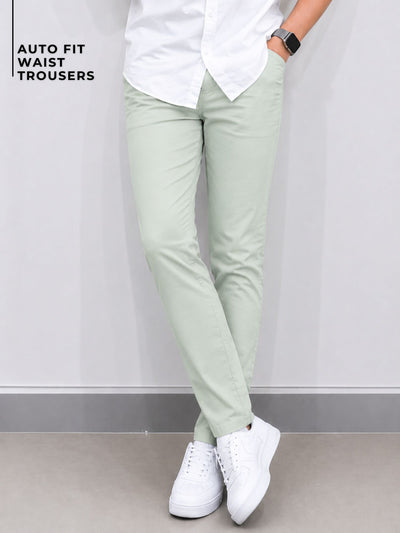 Green Auto Fit Waist Trousers