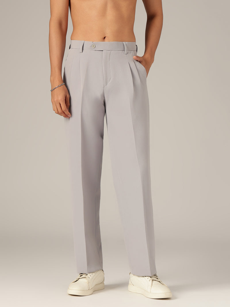 Ash Grey: Baggy Fit Korean Trouser