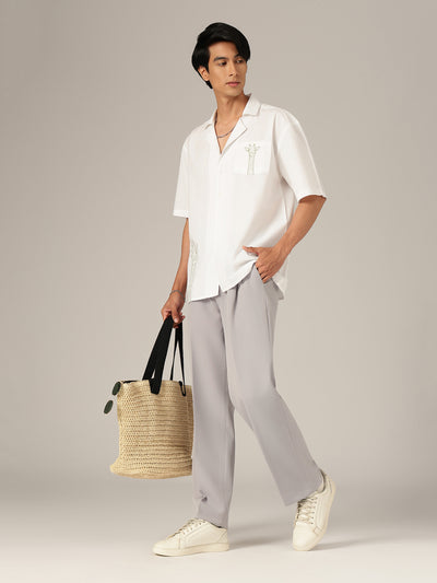 Ash Grey: Baggy Fit Korean Trouser