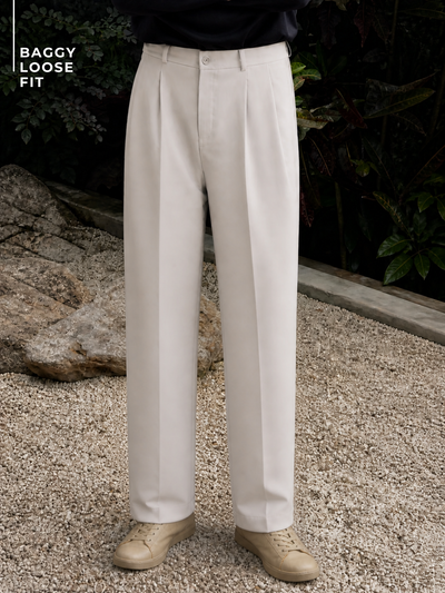 Ice Grey: Korean Baggy Loose Fit Trouser