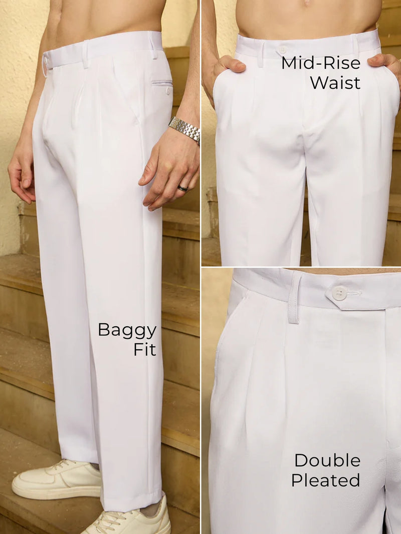 Korean Baggy Fit Double Pleated Trouser