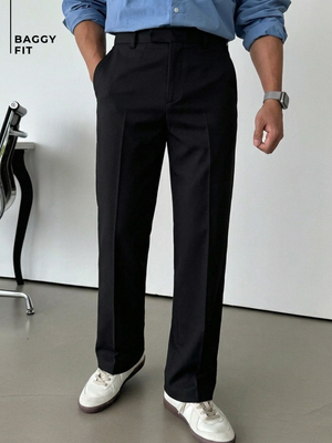 Charcoal: Korean Baggy Fit Trouser