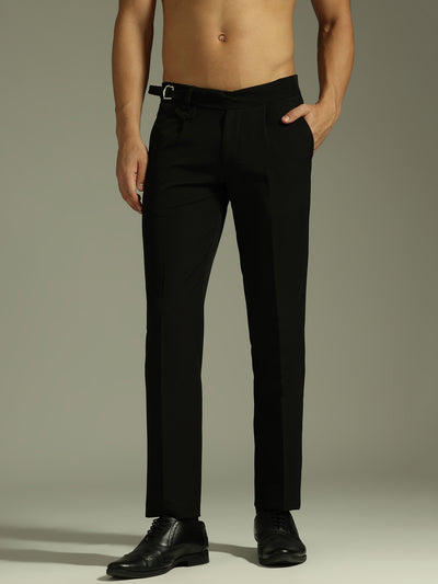 Black: Adjustable Fastening Gurkha Trouser