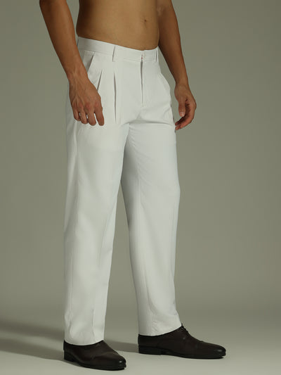 White: Korean Baggy Fit Trouser