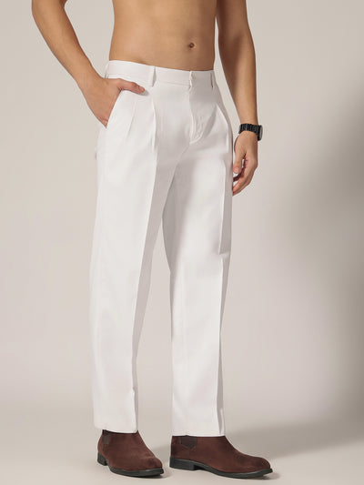 White: Korean Baggy Fit Trouser