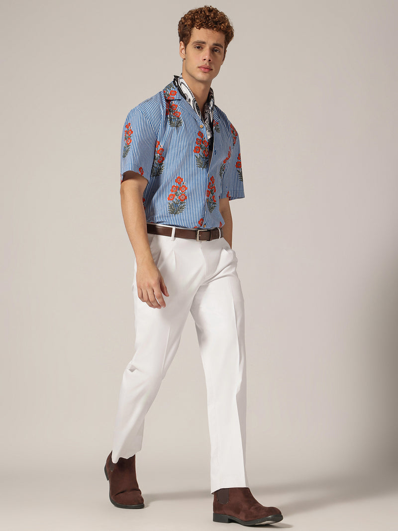 White: Korean Baggy Fit Trouser