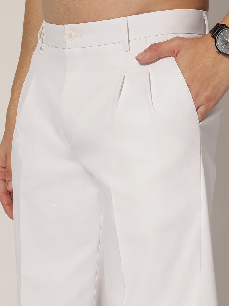 White: Korean Baggy Fit Trouser