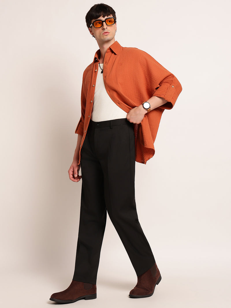 Korean Baggy Fit Pleated Trouser
