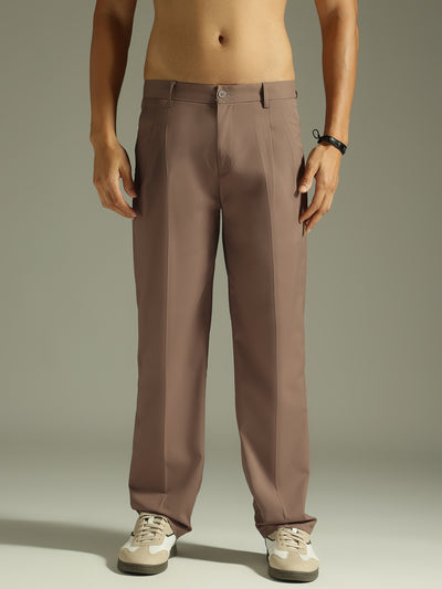 Brown: Korean Baggy Fit Trouser