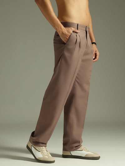 Brown: Korean Baggy Fit Trouser