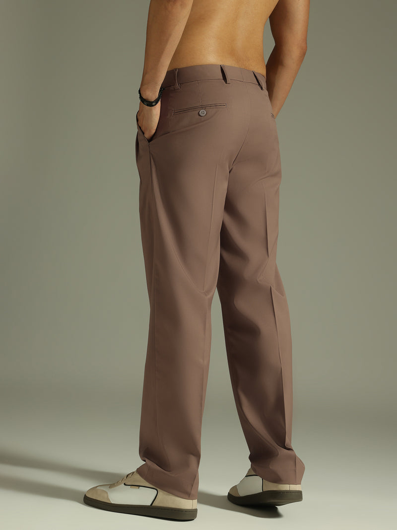 Brown: Korean Baggy Fit Trouser