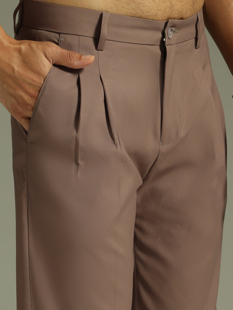 Brown: Korean Baggy Fit Trouser