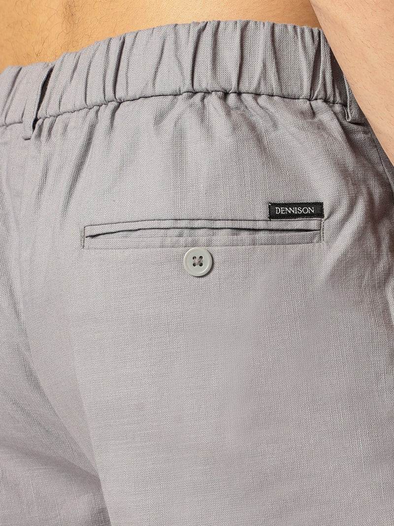 Steel: Textured Double Pleated Korean Baggy Fit Trouser