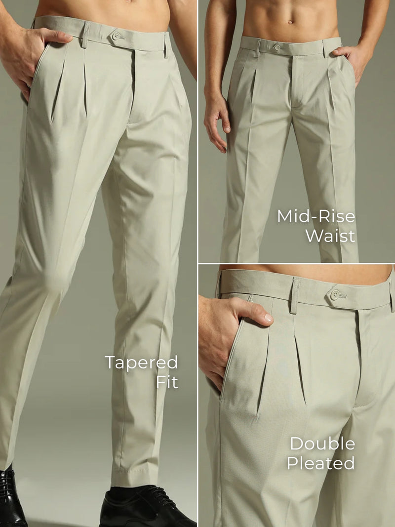 Korean Double Pleated Baggy Trouser