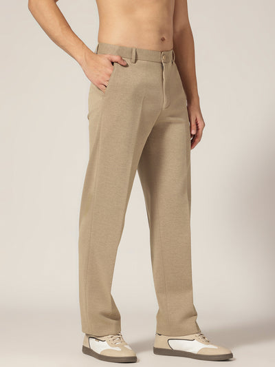 Beige: Korean Baggy Fit Casual Trouser