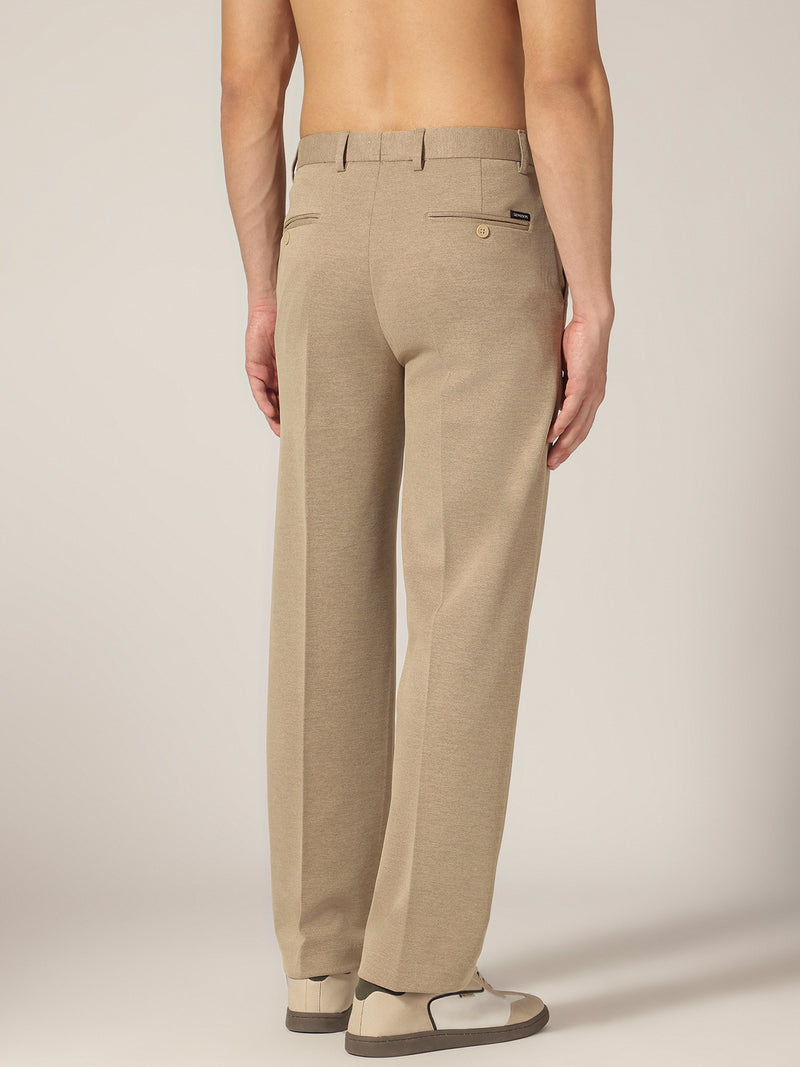 Beige: Korean Baggy Fit Casual Trouser