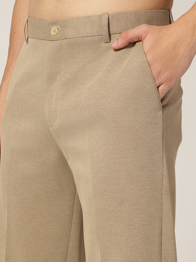 Beige: Korean Baggy Fit Casual Trouser