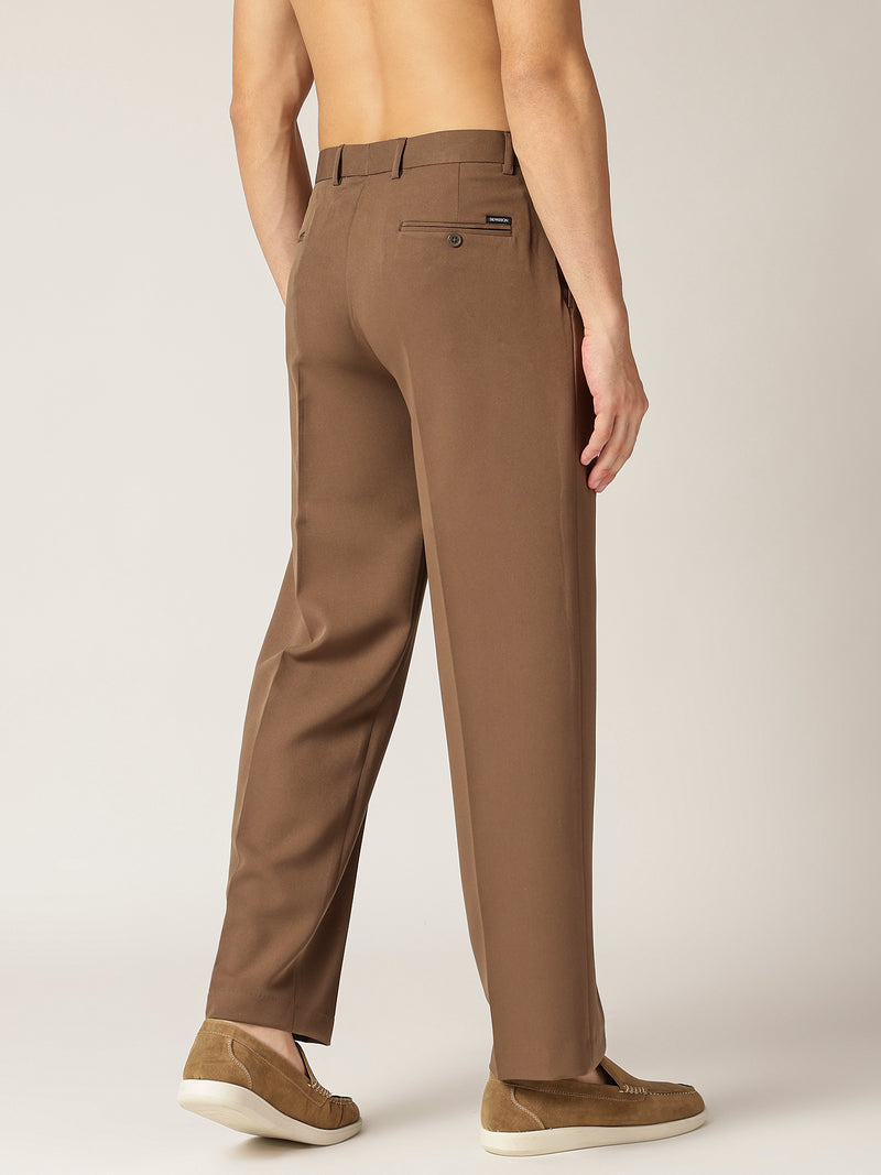 Brown: Korean Baggy Fit Casual Trouser