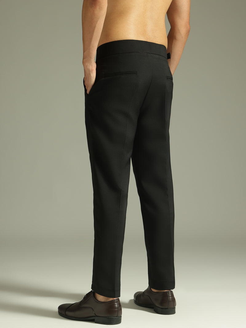 Black: Adjustable Fastening Neopolitan Trouser