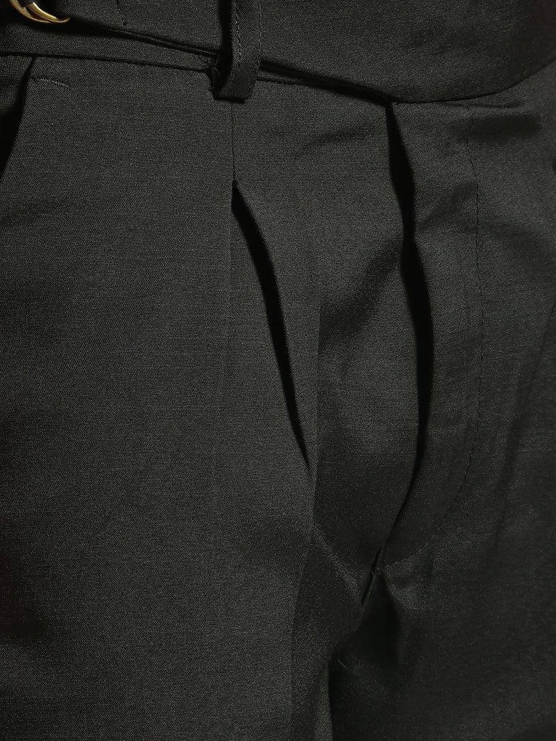 Black: Adjustable Fastening Neopolitan Trouser