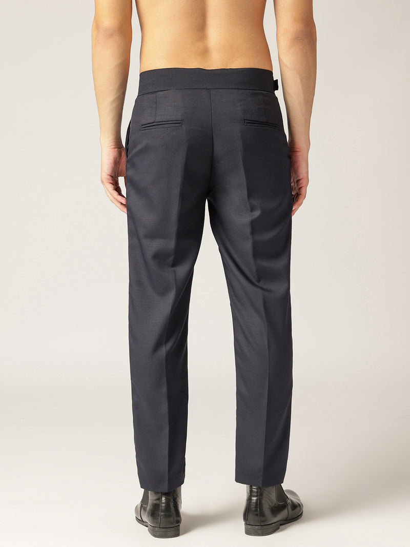 Navy Blue: Adjustable Fastening Neopolitan Trouser