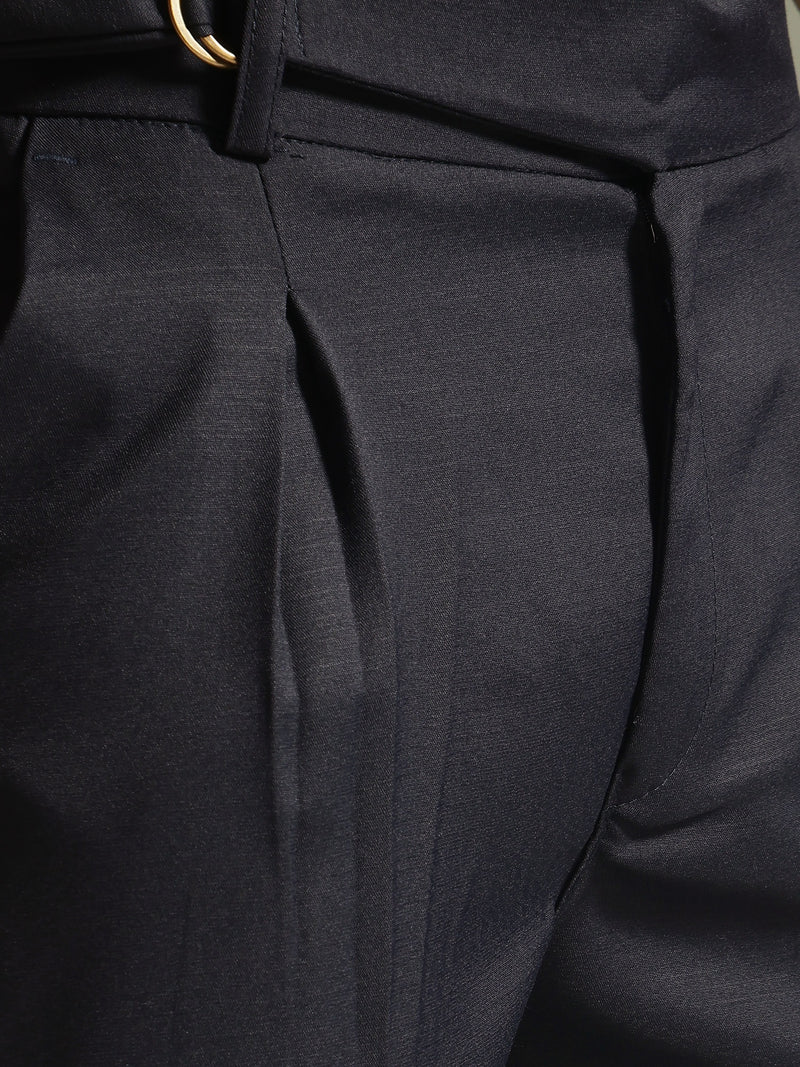 Navy Blue: Adjustable Fastening Neopolitan Trouser