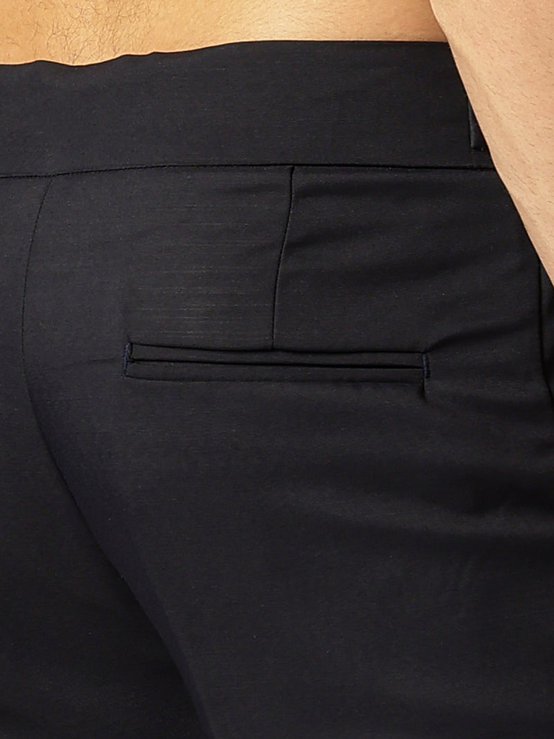 Navy Blue: Adjustable Fastening Neopolitan Trouser