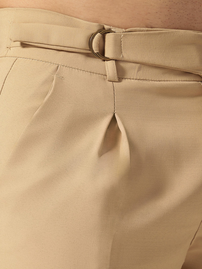 Beige: Adjustable Fastening Neopolitan Trouser