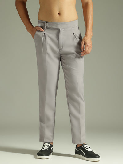 Light Grey: Adjustable Fastening Neopolitan Trouser