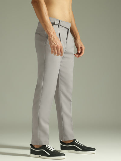Light Grey: Adjustable Fastening Neopolitan Trouser
