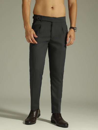 Dark Grey: Adjustable Fastening Neopolitan Trouser