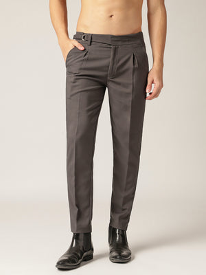 Dark Grey: Adjustable Fastening Neopolitan Trouser