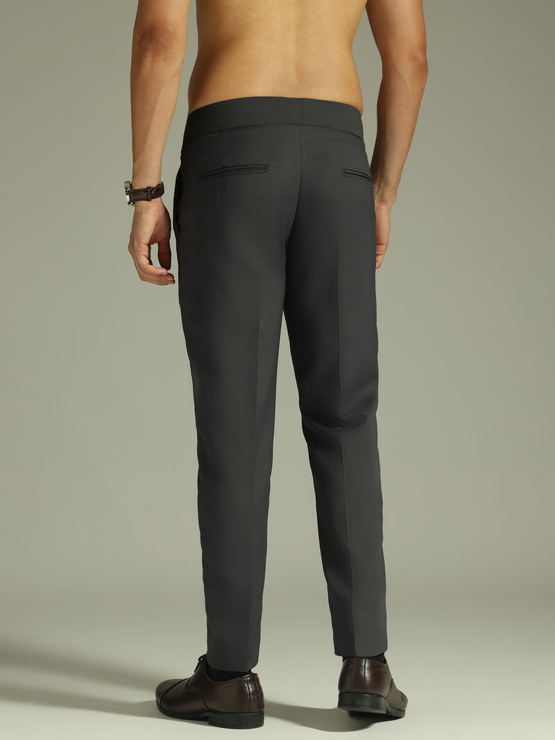Dark Grey: Adjustable Fastening Neopolitan Trouser