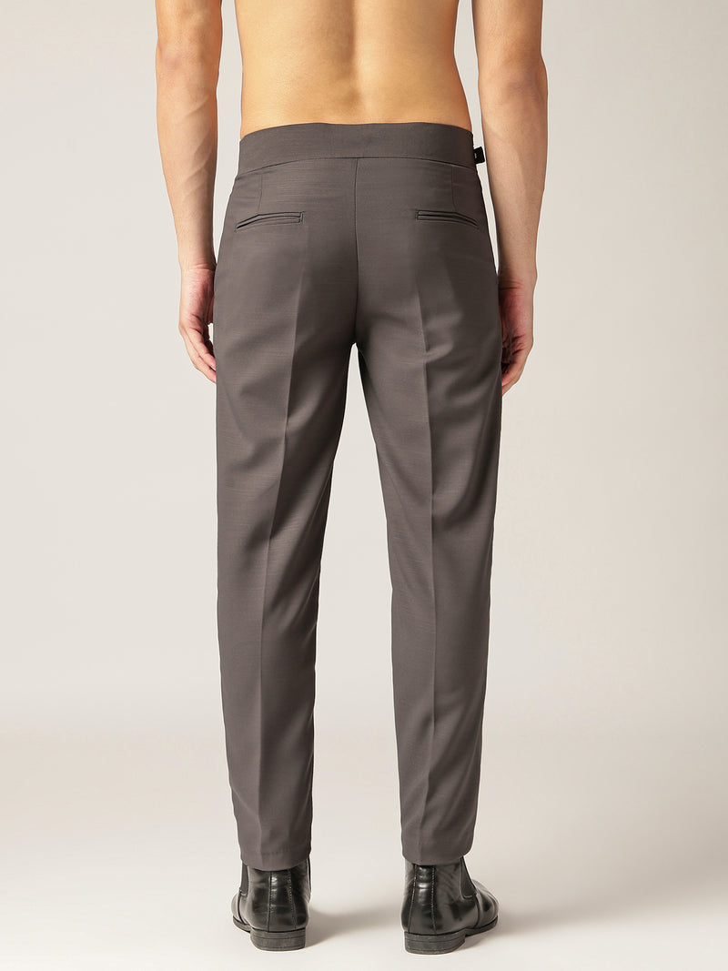 Dark Grey: Adjustable Fastening Neopolitan Trouser