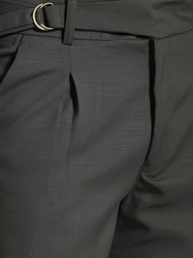 Dark Grey: Adjustable Fastening Neopolitan Trouser