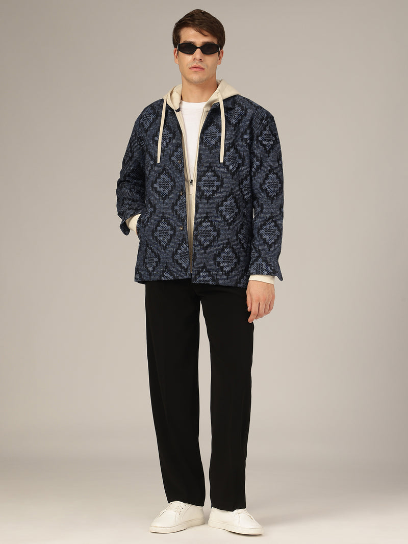 Black: Korean Baggy Fit Double Pleated Casual Trouser