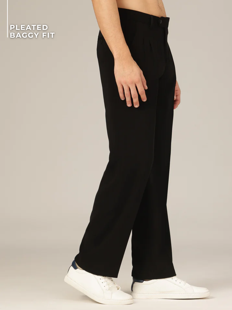 Korean Double Pleated Baggy Trouser