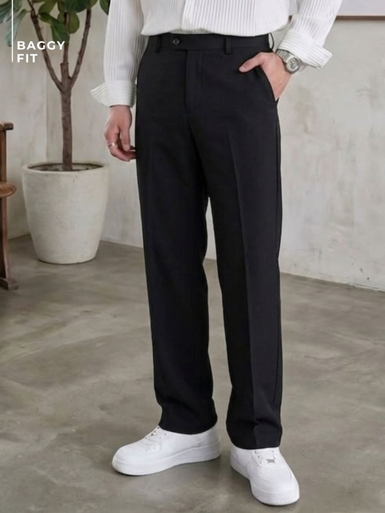 Baggy Korean Trouser Charcoal Men's